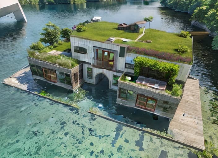  a quaint lakeside house, surrounded by lush greenery, with a clear blue sky and calm water reflecting the scenery, serene atmosphere Style RAW Photo, realistic, 4:3, best quality, <lora:more details:0>, epiCRealism, <lyco:Mangled Merge Lyco:0>