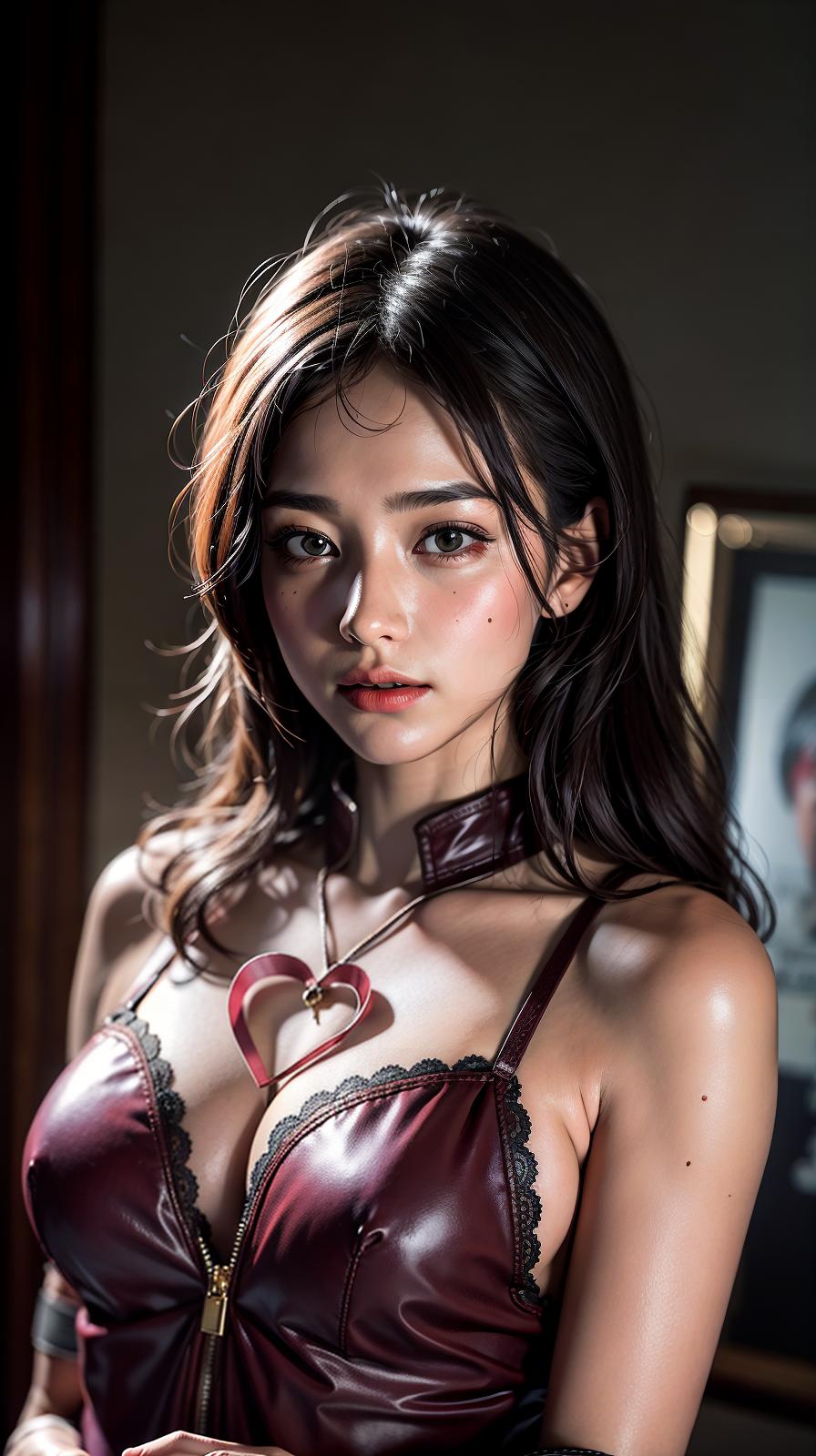  Best quality, masterpiece, ultra high res, (photorealistic:1.4), raw photo, (realistic skin), 1 girl, Chocolate made in the shape of a real heart, Right atrium, right ventricle, left atrium, left ventricle,, deep shadow, dramatic lighting