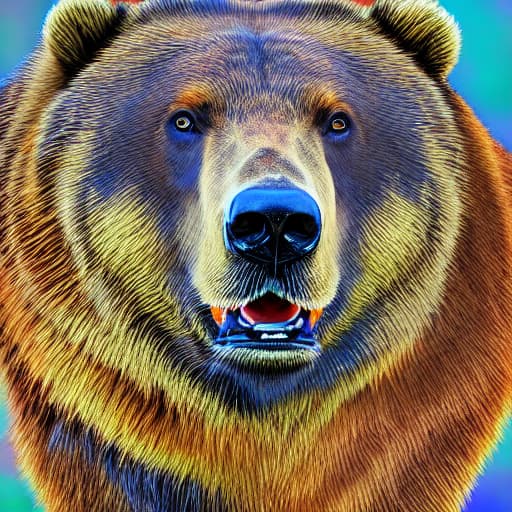  Bear happy hyperrealistic, full body, detailed clothing, highly detailed, cinematic lighting, stunningly beautiful, intricate, sharp focus, f/1. 8, 85mm, (centered image composition), (professionally color graded), ((bright soft diffused light)), volumetric fog, trending on instagram, trending on tumblr, HDR 4K, 8K