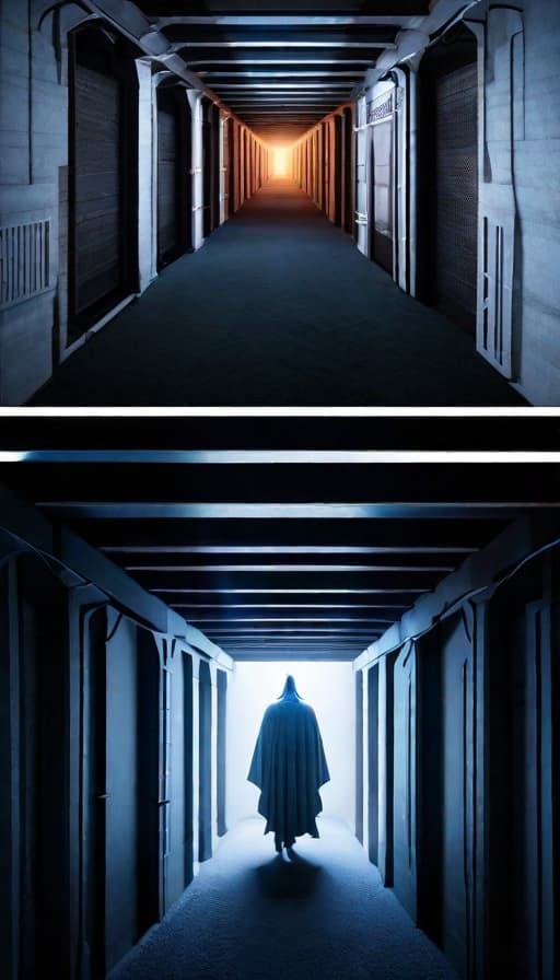  The image portrays Casper the ghost discovering a hidden passage leading to a mysterious chamber, with shadows enveloping the eerie corridor. hyperrealistic, full body, detailed clothing, highly detailed, cinematic lighting, stunningly beautiful, intricate, sharp focus, f/1. 8, 85mm, (centered image composition), (professionally color graded), ((bright soft diffused light)), volumetric fog, trending on instagram, trending on tumblr, HDR 4K, 8K