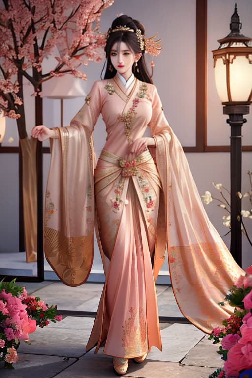  Oriental beauty, peach eyes hyperrealistic, full body, detailed clothing, highly detailed, cinematic lighting, stunningly beautiful, intricate, sharp focus, f/1. 8, 85mm, (centered image composition), (professionally color graded), ((bright soft diffused light)), volumetric fog, trending on instagram, trending on tumblr, HDR 4K, 8K