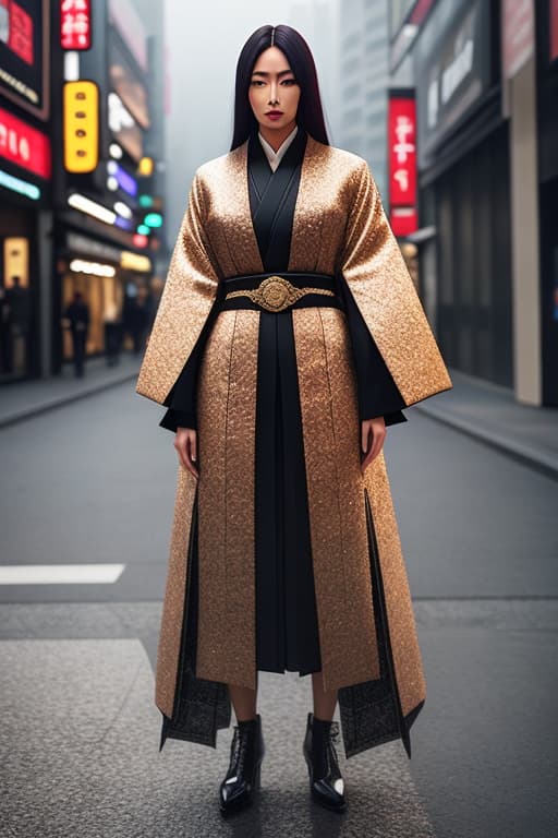  ,,Japan, hyperrealistic, full body, detailed clothing, highly detailed, cinematic lighting, stunningly beautiful, intricate, sharp focus, f/1. 8, 85mm, (centered image composition), (professionally color graded), ((bright soft diffused light)), volumetric fog, trending on instagram, trending on tumblr, HDR 4K, 8K