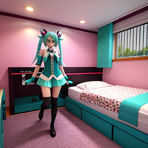  Hatsune miku in bedroom