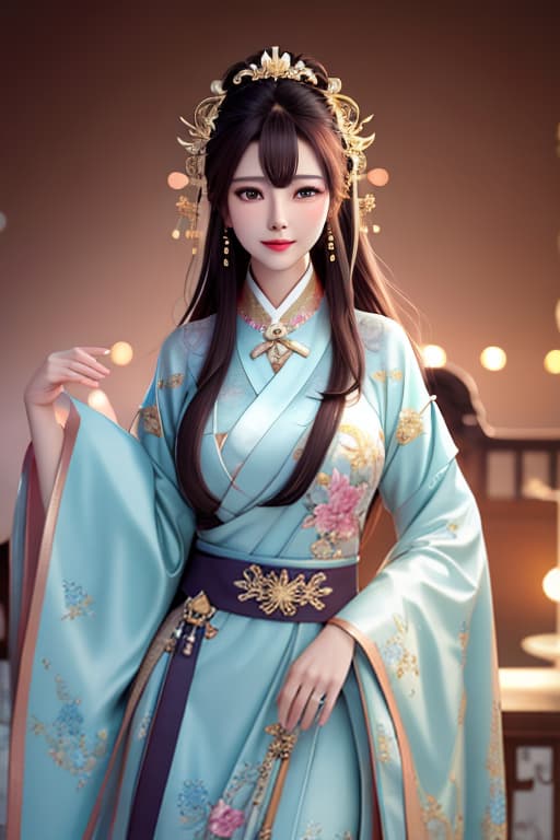  best quality, masterpiece, highres, 1girl,blush,(seductive smile:0.8),star shaped pupils,china hanfu,hair ornament,necklace, jewelry,Beautiful face,upon body, tyndall effect,photorealistic, dark studio, rim lighting, two tone lighting,(high detailed skin:1.2), 8k uhd, dslr, soft lighting, high quality, volumetric lighting, candid, Photograph, high resolution, 4k, 8k, Bokeh hyperrealistic, full body, detailed clothing, highly detailed, cinematic lighting, stunningly beautiful, intricate, sharp focus, f/1. 8, 85mm, (centered image composition), (professionally color graded), ((bright soft diffused light)), volumetric fog, trending on instagram, trending on tumblr, HDR 4K, 8K