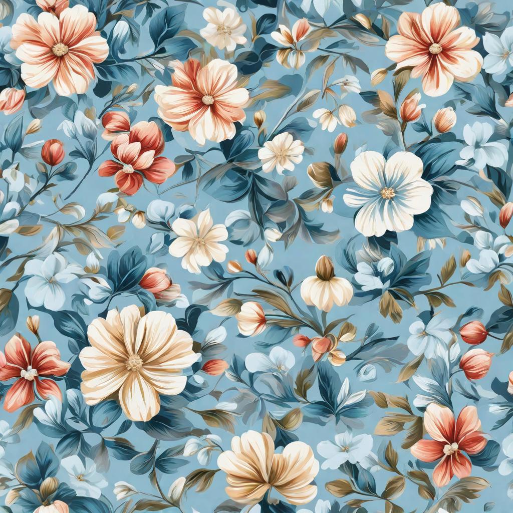  masterpiece, best quality,Help me draw a cover background in light blue and its shades and white. The style is light and bright. It is in the style of oil painting flowers. It does not contain people.