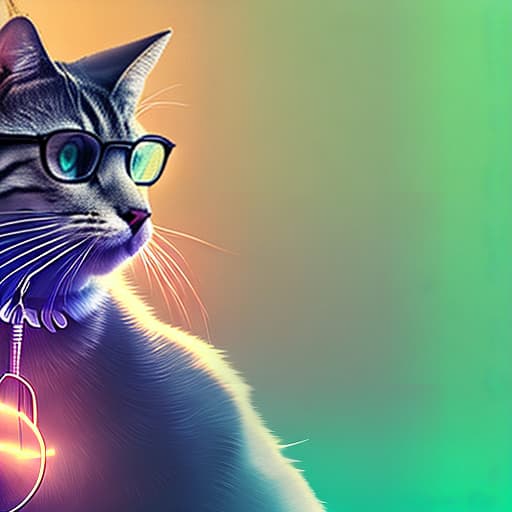 nvinkpunk Realistic image of a cat wearing headphones and reading glasses while riding a bus., 4k, crystalline, masterpiece, poster, wallpaper, selfie hyperrealistic, full body, detailed clothing, highly detailed, cinematic lighting, stunningly beautiful, intricate, sharp focus, f/1. 8, 85mm, (centered image composition), (professionally color graded), ((bright soft diffused light)), volumetric fog, trending on instagram, trending on tumblr, HDR 4K, 8K