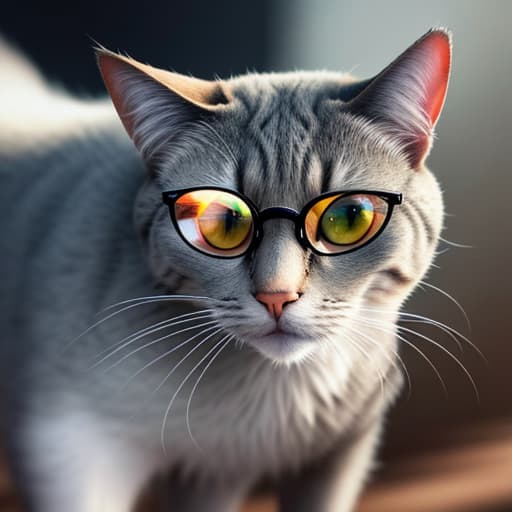  Un gato gris con lentes de sol hyperrealistic, full body, detailed clothing, highly detailed, cinematic lighting, stunningly beautiful, intricate, sharp focus, f/1. 8, 85mm, (centered image composition), (professionally color graded), ((bright soft diffused light)), volumetric fog, trending on instagram, trending on tumblr, HDR 4K, 8K