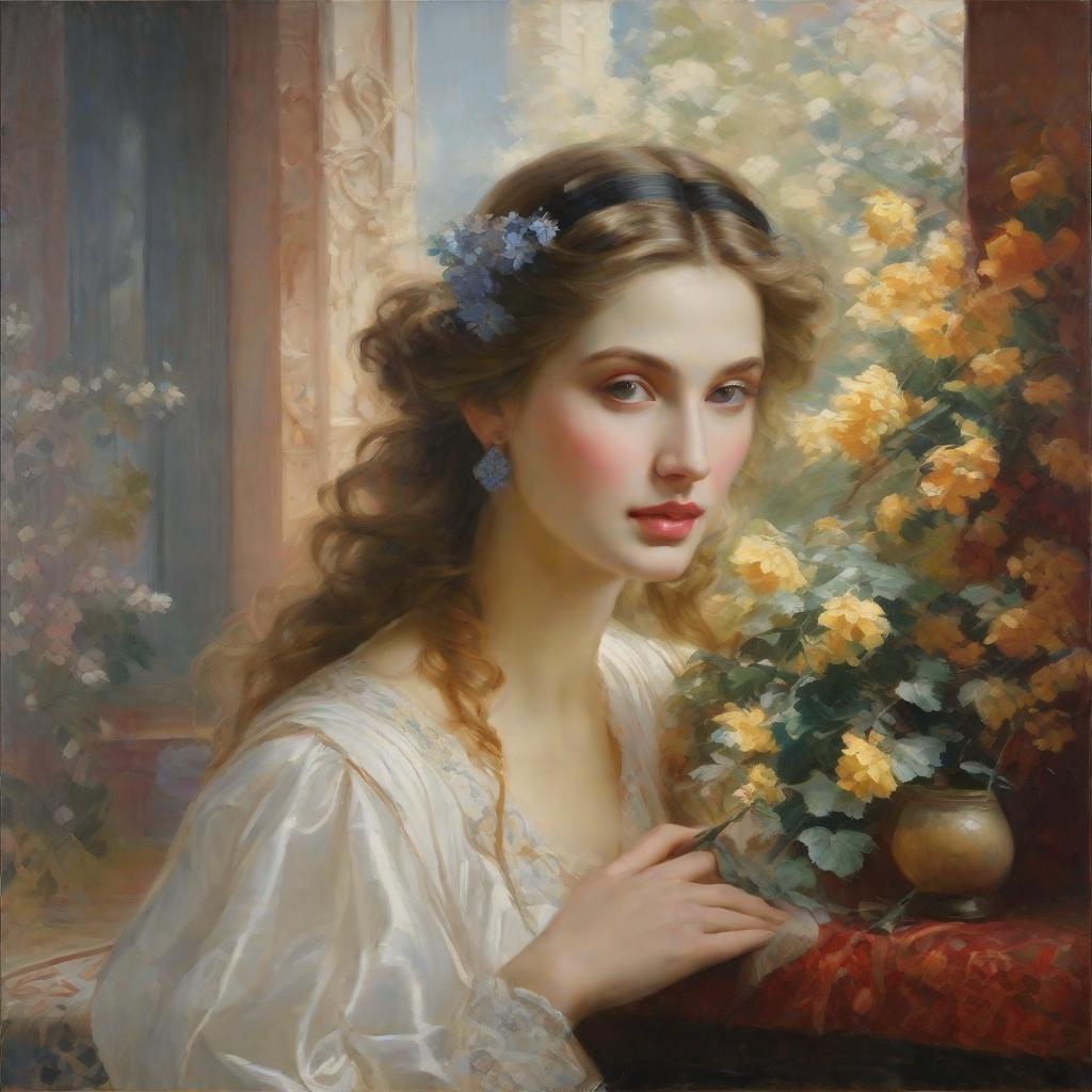  masterpiece, best quality,Paintings of beautiful women