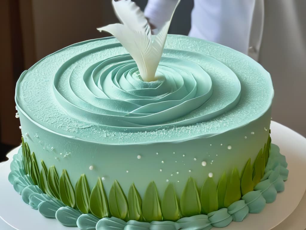  A closeup, ultradetailed image of a delicate, intricate sugar sculpture being crafted by a pastry chef's skilled hands. The image captures the fine details of the spun sugar threads forming a beautiful, ethereal shape, with soft lighting highlighting the craftsmanship and artistry involved in creating this sugary masterpiece. hyperrealistic, full body, detailed clothing, highly detailed, cinematic lighting, stunningly beautiful, intricate, sharp focus, f/1. 8, 85mm, (centered image composition), (professionally color graded), ((bright soft diffused light)), volumetric fog, trending on instagram, trending on tumblr, HDR 4K, 8K