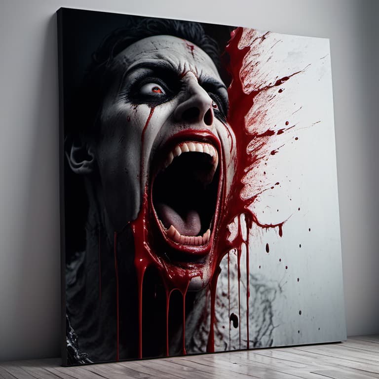  hyperrealistic art generate the "creepy bloody screamer from horror" image with the following specifications: - Symmetrical composition - Mysterious atmosphere - A masterpiece in terms of quality - High resolution of 8k - Ultra detailed with attention to small details and macro detail - Volumetric light to enhance the eerie atmosphere - Complete perfection in terms of composition and execution - Ultra detailed texture with realistic reflections on surfaces - Incredible visual impact - Cinematic effects to enhance the horror experience - UHD (Ultra High Definition) resolution . extremely high-resolution details, photographic, realism pushed to extreme, fine texture, incredibly lifelike
