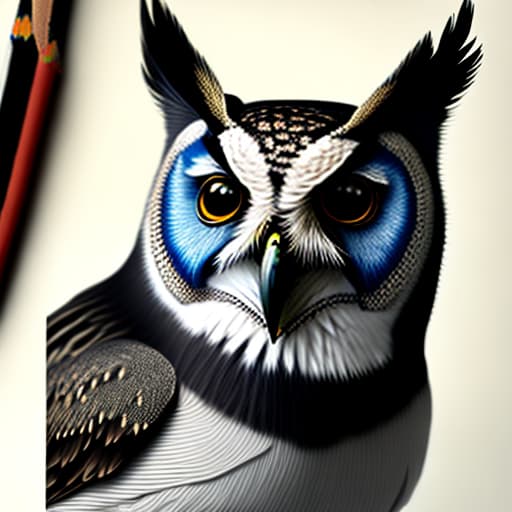 estilovintedois owl in the realistic style of drawing with a simple pencil