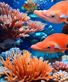  masterpiece, best quality, Most Beautiful in deep sea teeming with vibrant corals, diverse marine life, and enchanting underwater landscapes, full of corals, acrophore, small fishes, anemones, dolphin, various algaes, caves, colorful,all captured in stunning 8k resolution with intricate details.