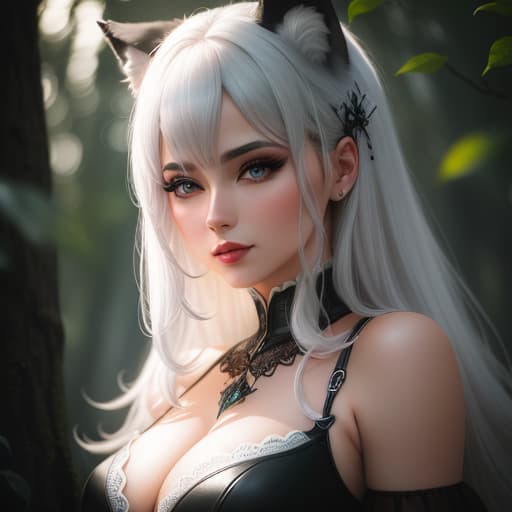  a woman whos is part wolf and part vampire , hyperrealistic, high quality, highly detailed, perfect lighting, intricate, sharp focus, f/1. 8, 85mm, (centered image composition), (professionally color graded), ((bright soft diffused light)), trending on instagram, HDR 4K, 8K