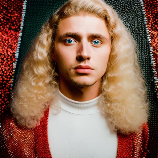 portrait+ style russian queer actor blonde dude face