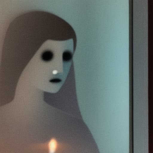  a lady ghost watching me studying from the window at night