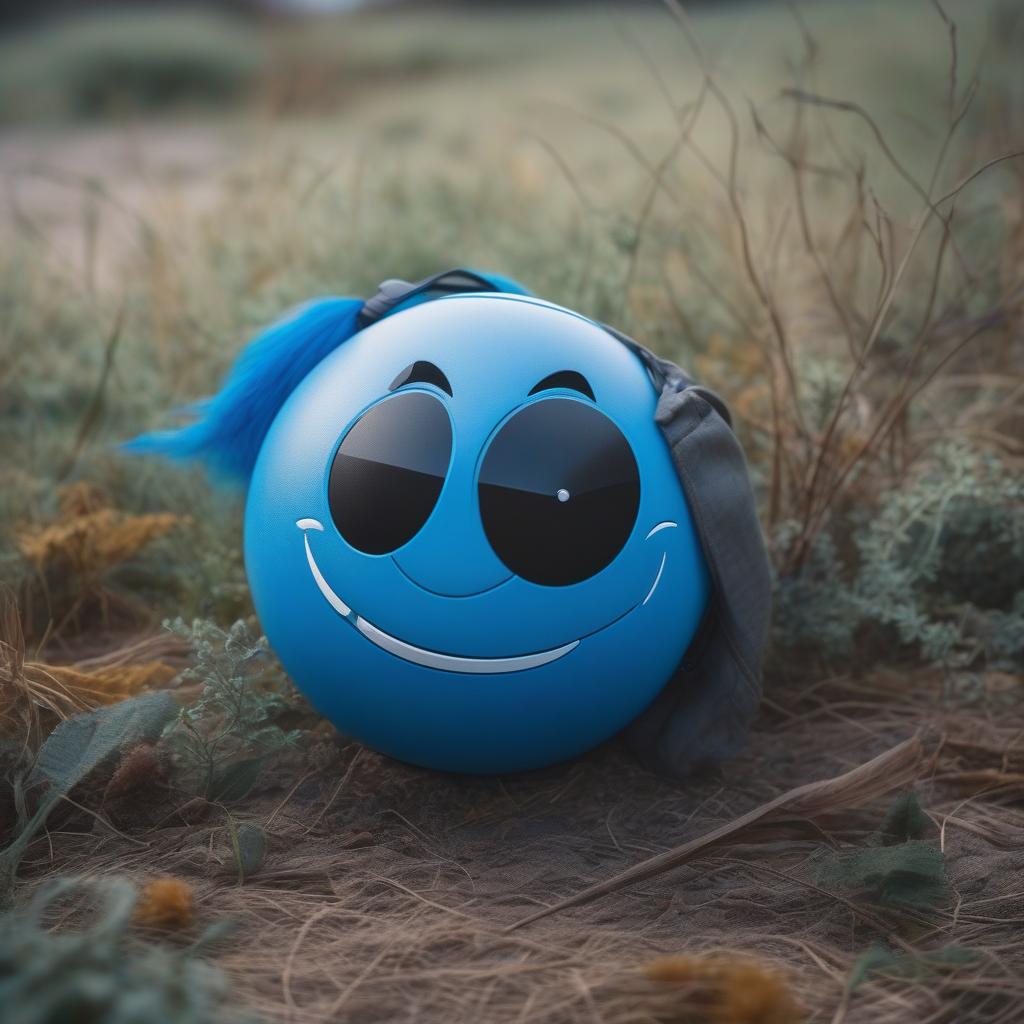  The toy is a very fluffy blue ball with a large plastic smiling mouth. hyperrealistic, full body, detailed clothing, highly detailed, cinematic lighting, stunningly beautiful, intricate, sharp focus, f/1. 8, 85mm, (centered image composition), (professionally color graded), ((bright soft diffused light)), volumetric fog, trending on instagram, trending on tumblr, HDR 4K, 8K