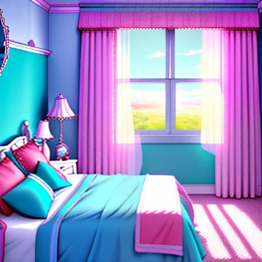  A fun and whimsical princess bedroom in a Disney style with pastel colors, featuring a bed, a toy closet, and a clear window. hyperrealistic, full body, detailed clothing, highly detailed, cinematic lighting, stunningly beautiful, intricate, sharp focus, f/1. 8, 85mm, (centered image composition), (professionally color graded), ((bright soft diffused light)), volumetric fog, trending on instagram, trending on tumblr, HDR 4K, 8K