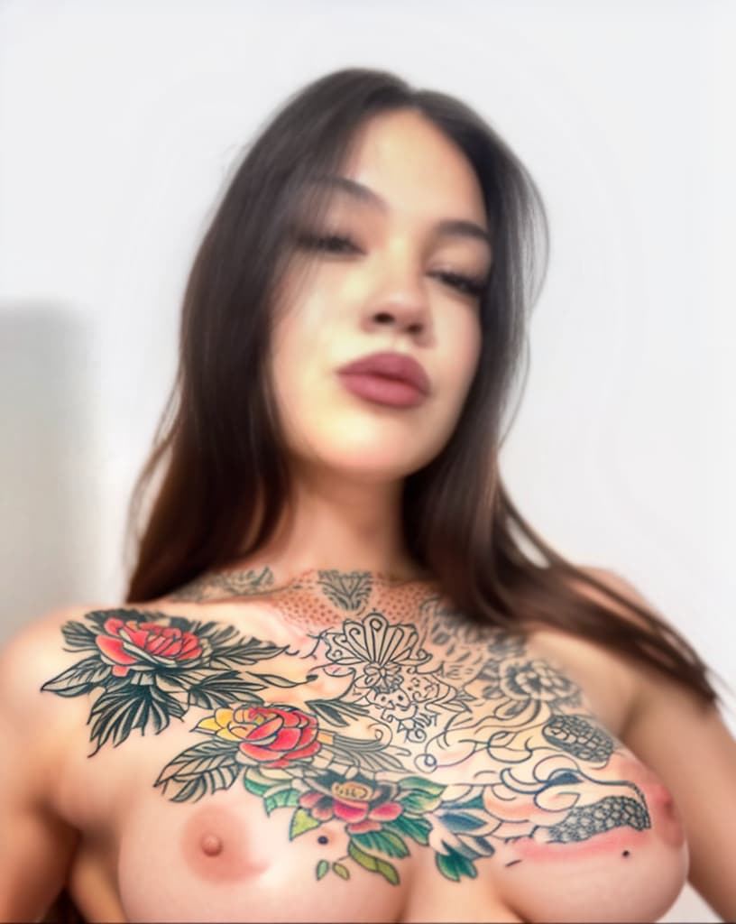  woman tattooedgirl, <lora:tattooed girl lora:1.0>, hyperrealistic <lora:detail tweaker lora:1.0>, (detailed skin), highly detailed, epiCRealism