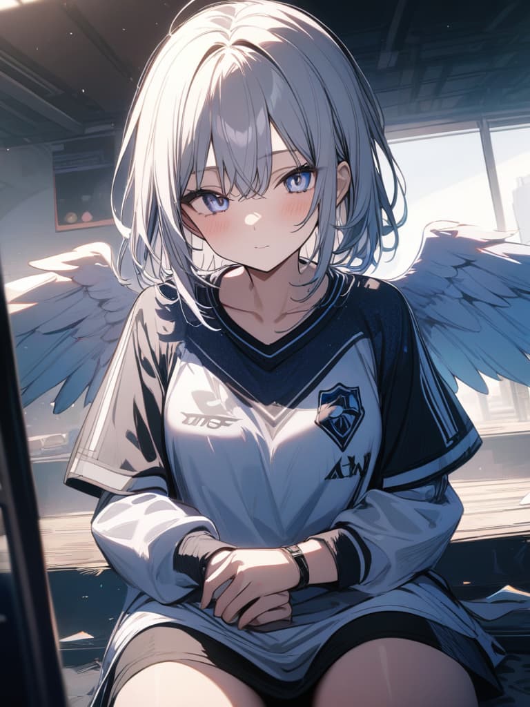  Cute, angel, subculture, jersey, moe sleeves, boys, masterpiece, best quality,8k,ultra detailed,high resolution,an extremely delicate and beautiful,hyper detail