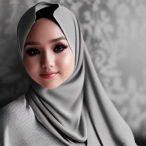 portrait+ style wanita cantik berkulit putih memakai jilbab