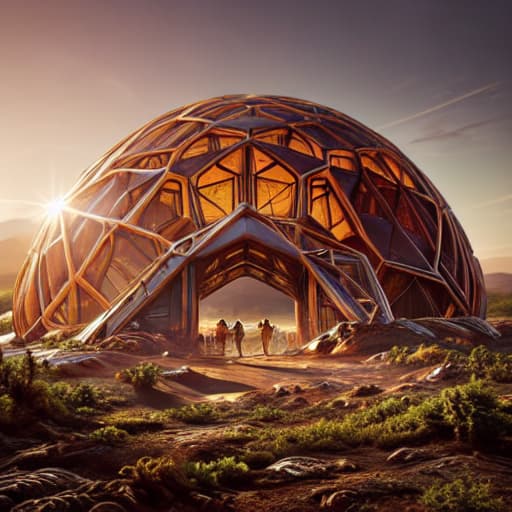 a photo of ddfusion style Create an image of a bustling Martian colony set in the year 2045. The colony consists of interconnected dome structures and modular habitats designed to support human life. In the foreground, a diverse team of astronauts—scientists, engineers, and explorers—are actively working, showcasing their efforts in agriculture, infrastructure, and scientific research. The background features the rugged, red Martian landscape with a dramatic sunset casting a golden glow over the scene. In the center of the colony, a plaque is being unveiled, dedicated to the spirit of exploration. The scene should reflect hope, ingenuity, and the pioneering spirit of humanity's first steps on Mars. human operation to dikhao ismein hyperrealistic, full body, detailed clothing, highly detailed, cinematic lighting, stunningly beautiful, intricate, sharp focus, f/1. 8, 85mm, (centered image composition), (professionally color graded), ((bright soft diffused light)), volumetric fog, trending on instagram, trending on tumblr, HDR 4K, 8K