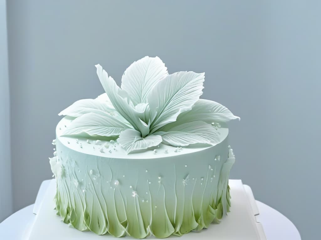  A closeup, highresolution image of a delicate sugar sculpture displayed on a pristine white pedestal, intricately detailed with fine lines and delicate shapes, showcasing the artistry and craftsmanship involved in creating and preserving these edible masterpieces. The image captures the intricate details of the sugar sculpture, highlighting its fragility and beauty, while emphasizing the importance of proper conservation techniques to maintain its pristine condition. hyperrealistic, full body, detailed clothing, highly detailed, cinematic lighting, stunningly beautiful, intricate, sharp focus, f/1. 8, 85mm, (centered image composition), (professionally color graded), ((bright soft diffused light)), volumetric fog, trending on instagram, trending on tumblr, HDR 4K, 8K