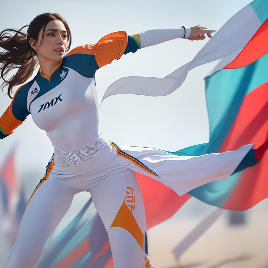  ((Masterpiece)), (((best quality))), 8k, high detailed, ultra-detailed. A striking poster showcasing a real person running in fashionable sportswear. The background creates a dynamic sense of speed with abstract streaks of color and motion. The runner is shown in a powerful mid-stride position, with focused determination in their eyes. The artwork is created in a contemporary style, combining digital illustration and photography. The colors are bold and vibrant, capturing the energy and vitality of the sport. The poster is ideal for promoting fitness or athletic events. Resolution: 7680x4320. Additional details: The runner's sportswear includes stylish details such as reflective accents or bold patterns. The background incorporates elements hyperrealistic, full body, detailed clothing, highly detailed, cinematic lighting, stunningly beautiful, intricate, sharp focus, f/1. 8, 85mm, (centered image composition), (professionally color graded), ((bright soft diffused light)), volumetric fog, trending on instagram, trending on tumblr, HDR 4K, 8K