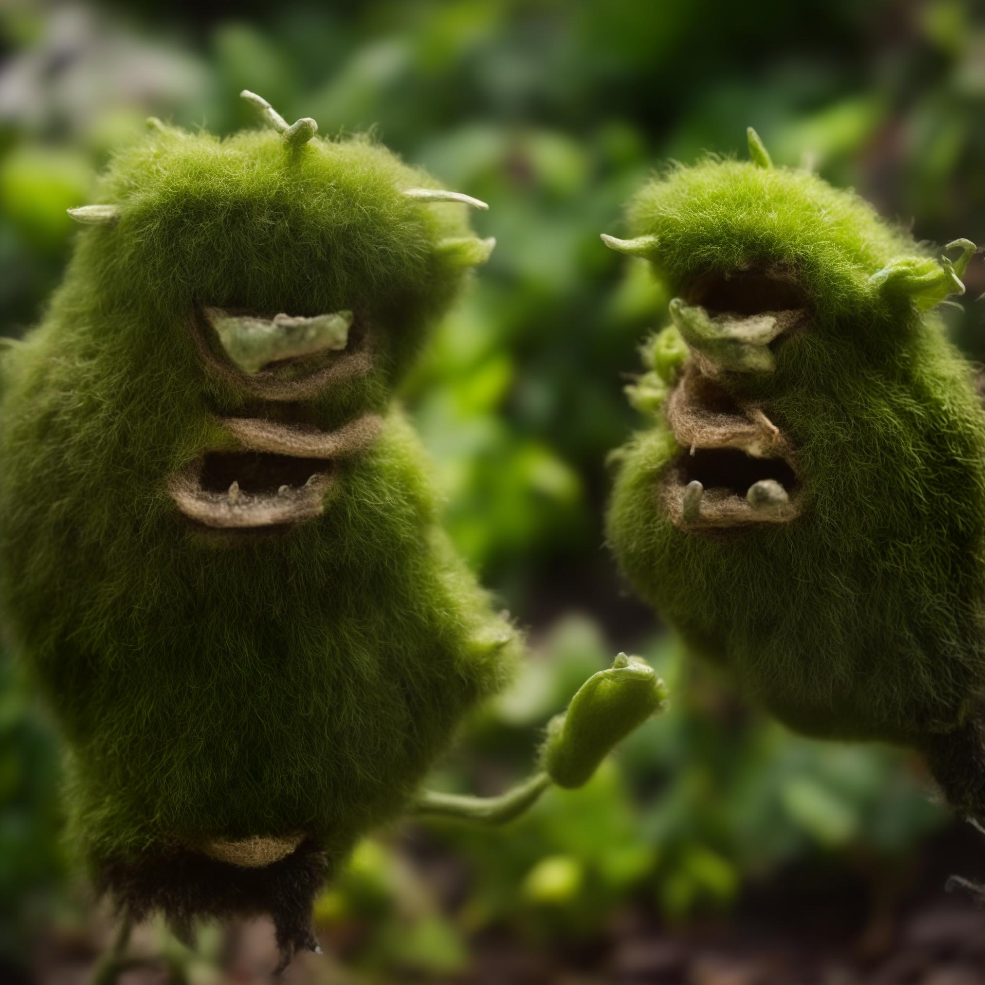  grumpy hairy vegetable monsters in the garden hyperrealistic, full body, detailed clothing, highly detailed, cinematic lighting, stunningly beautiful, intricate, sharp focus, f/1. 8, 85mm, (centered image composition), (professionally color graded), ((bright soft diffused light)), volumetric fog, trending on instagram, trending on tumblr, HDR 4K, 8K
