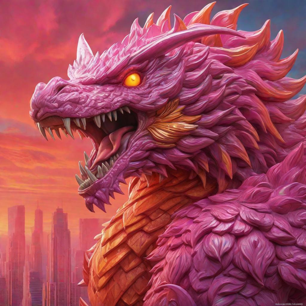  genera un hermoso y tierno kaiju de"hervivoro"de color rosa con naranja y con alas de color blancas llamado"Miyasu"(super cute kaiju), artgerm, jeremy, lipkin, michael, garmash detailed digital art, radiant, light, detailed, intricate, environment hyperrealistic, full body, detailed clothing, highly detailed, cinematic lighting, stunningly beautiful, intricate, sharp focus, f/1. 8, 85mm, (centered image composition), (professionally color graded), ((bright soft diffused light)), volumetric fog, trending on instagram, trending on tumblr, HDR 4K, 8K