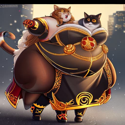  furry, cat, anthropomorphic, obese hyperrealistic, full body, detailed clothing, highly detailed, cinematic lighting, stunningly beautiful, intricate, sharp focus, f/1. 8, 85mm, (centered image composition), (professionally color graded), ((bright soft diffused light)), volumetric fog, trending on instagram, trending on tumblr, HDR 4K, 8K