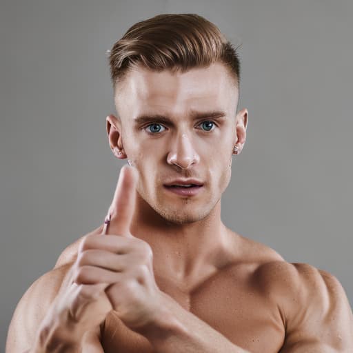 portrait+ style czech homosexual queer fitness instructor blonde very cute dude face