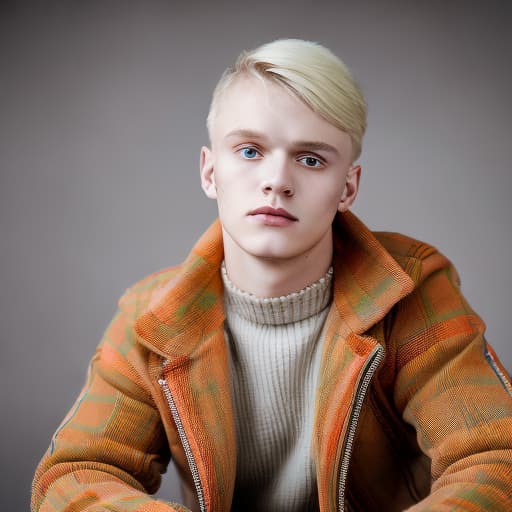 portrait+ style russian homosexual queer twink blonde very cute dude face