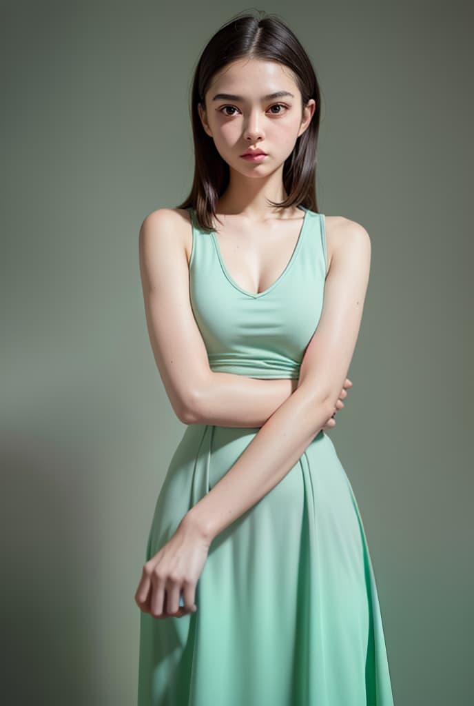  ADVERTISING PHOTO 1girl,18yo,solo,detailed face,realistic eyes,realistic skin, Crew Cut,advertising pose beautiful hand, Sporty dress, cute look on her face,head and shoulders portrait, rococo style green turquoise gradient background high quality,masterpiece,extremely, detailed,high res,4k,detailed shadow,ultra realistic,realistic,dramatic lighting , ADVERTISING PHOTO,high quality, good proportion, masterpiece , The image is captured with an 8k camera