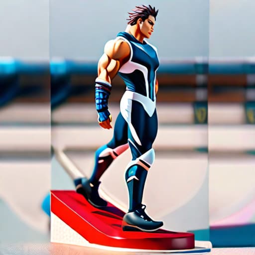  Anime Athletes hyperrealistic, full body, detailed clothing, highly detailed, cinematic lighting, stunningly beautiful, intricate, sharp focus, f/1. 8, 85mm, (centered image composition), (professionally color graded), ((bright soft diffused light)), volumetric fog, trending on instagram, trending on tumblr, HDR 4K, 8K