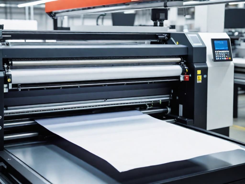  realistic photograph of an examples of a t shirt being printed, 4k, no people