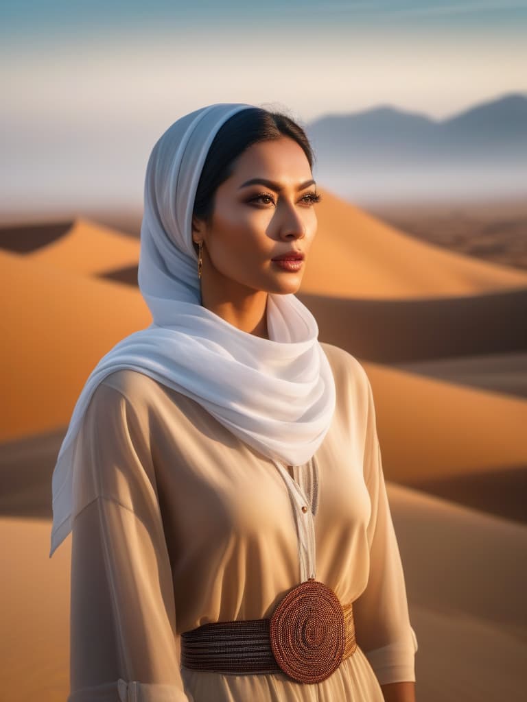  Half body portrait,Young Asian Man Tourist wear casual short sleeve t shirt and shorts , tie a solid white casual Headscarf standing in desert, look at to camera, cinematic lighting, stunningly beautiful, intricate, sharp focus, f/1. 8, 85mm, (professionally color graded), ((bright soft diffused light)), volumetric fog, trending on instagram, trending on tumblr, HDR 4K, 8K hyperrealistic, full body, detailed clothing, highly detailed, cinematic lighting, stunningly beautiful, intricate, sharp focus, f/1. 8, 85mm, (centered image composition), (professionally color graded), ((bright soft diffused light)), volumetric fog, trending on instagram, trending on tumblr, HDR 4K, 8K