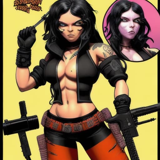  Henchmen: Roxy (Name: unknown) Birth place: (unknown) Age: Unknown Female Race: Mixed Member of The Order Physical characteristics: 5’9 210 Black star tattoo engulfing her left eye very hippy in the hips wear orange clothes hair long & wavy Powers: body creates it’s own toxics Weapons: high fructose pies, knifes, Knife expert,master of poisons, AR-14 blaster