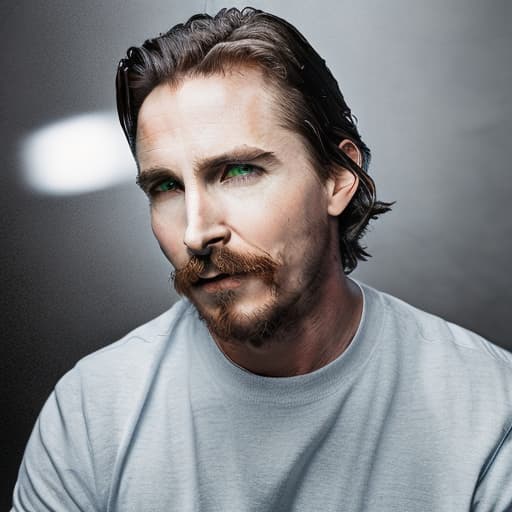 portrait+ style christian bale queer face