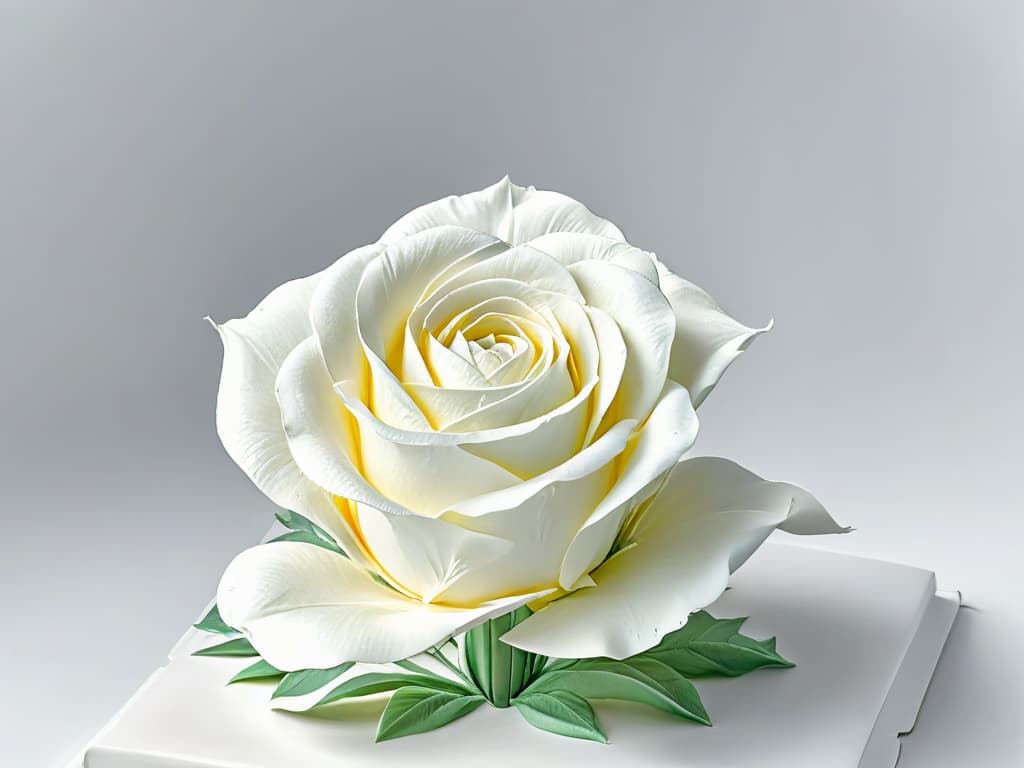  A closeup, ultradetailed image of a delicate sugar sculpture of a blooming rose, intricately crafted with lifelike petals and delicate, curved thorns. The sculpture is set against a simple, clean white background, highlighting the intricate details and elegant beauty of the sugary creation. hyperrealistic, full body, detailed clothing, highly detailed, cinematic lighting, stunningly beautiful, intricate, sharp focus, f/1. 8, 85mm, (centered image composition), (professionally color graded), ((bright soft diffused light)), volumetric fog, trending on instagram, trending on tumblr, HDR 4K, 8K