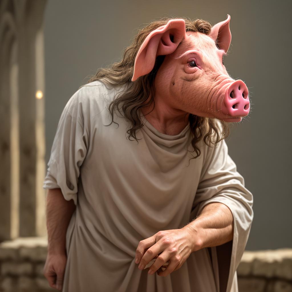  jesus christ as a pig