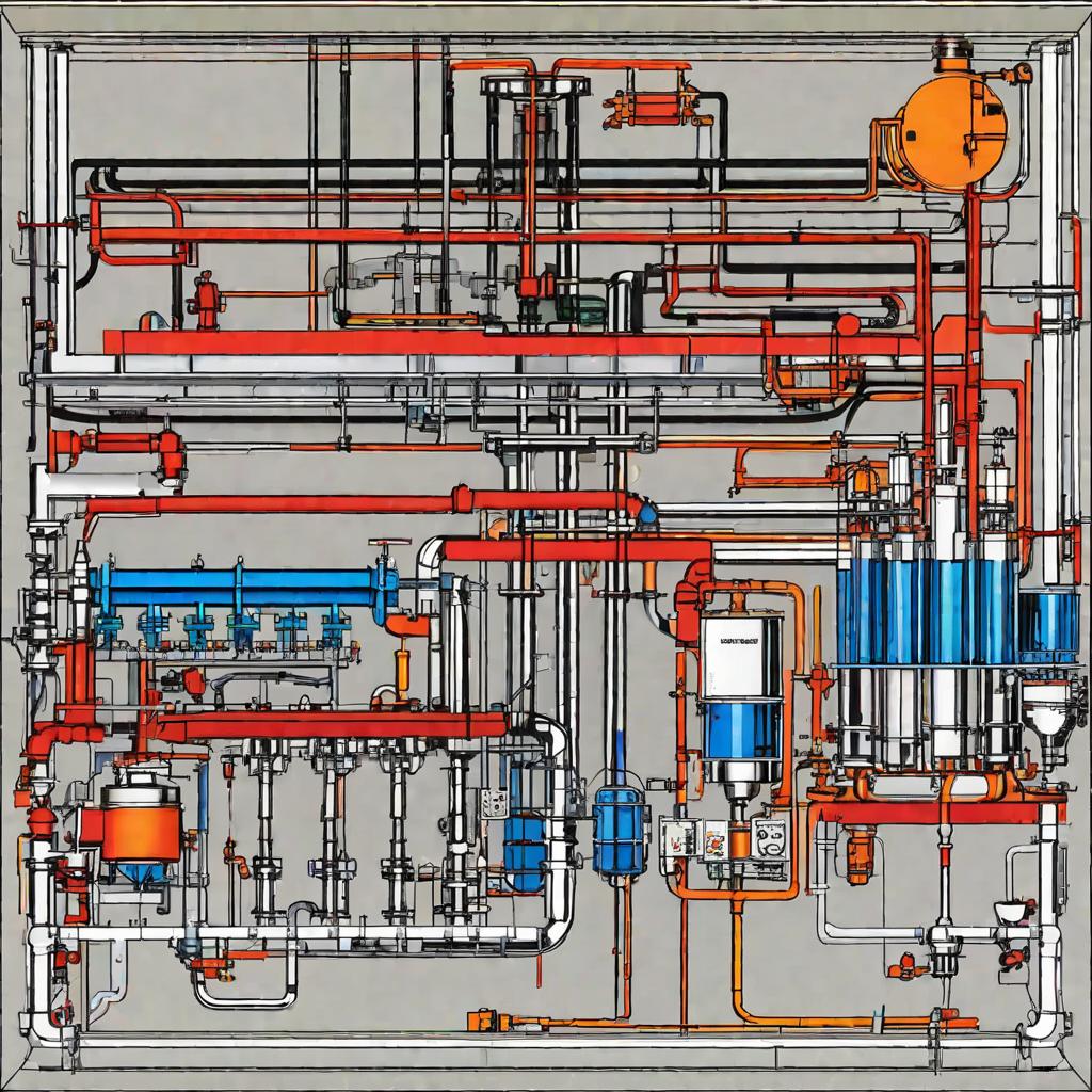  masterpiece, best quality,Please design a vacuum coating system with a limit vacuum of 10-5Pa, draw its vacuum gas circuit diagram, and describe in detail the specific operation process from startup to stable operation at 10-2Pa until shutdown.