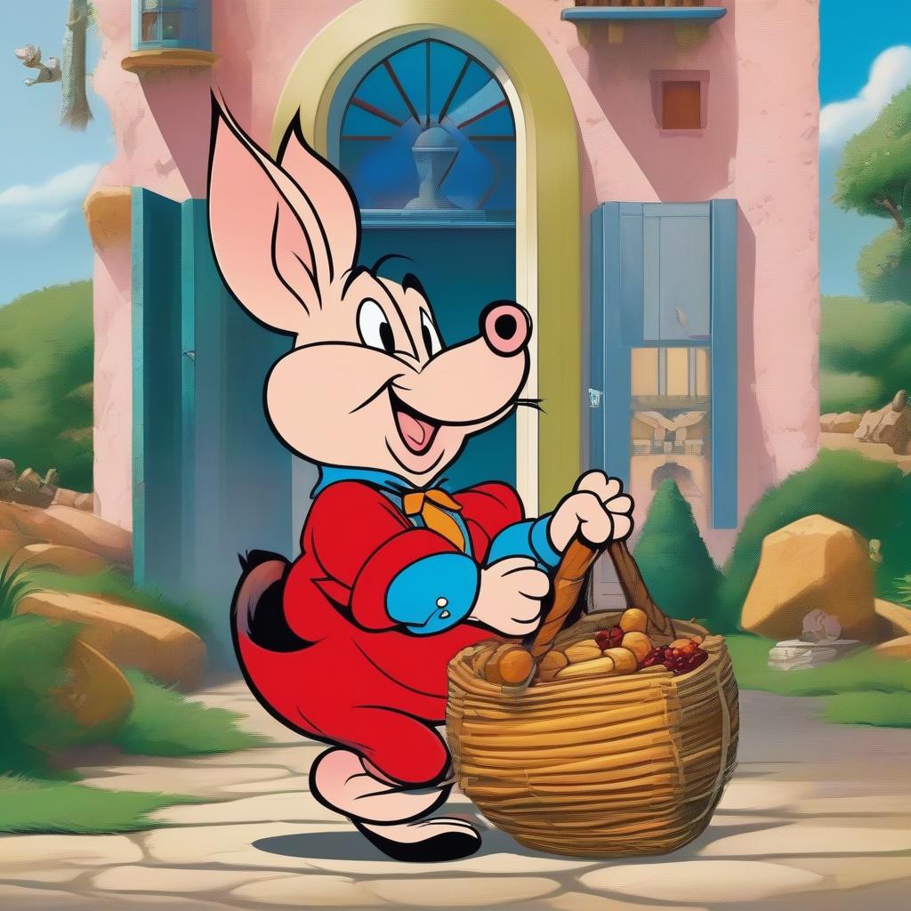  porky pig , ((masterpiece)), best quality, very detailed, high resolution, sharp, sharp image, extremely detailed, 4k, 8k