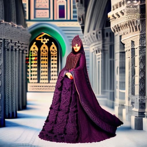 wa-vy style Muslim girl hyperrealistic, full body, detailed clothing, highly detailed, cinematic lighting, stunningly beautiful, intricate, sharp focus, f/1. 8, 85mm, (centered image composition), (professionally color graded), ((bright soft diffused light)), volumetric fog, trending on instagram, trending on tumblr, HDR 4K, 8K