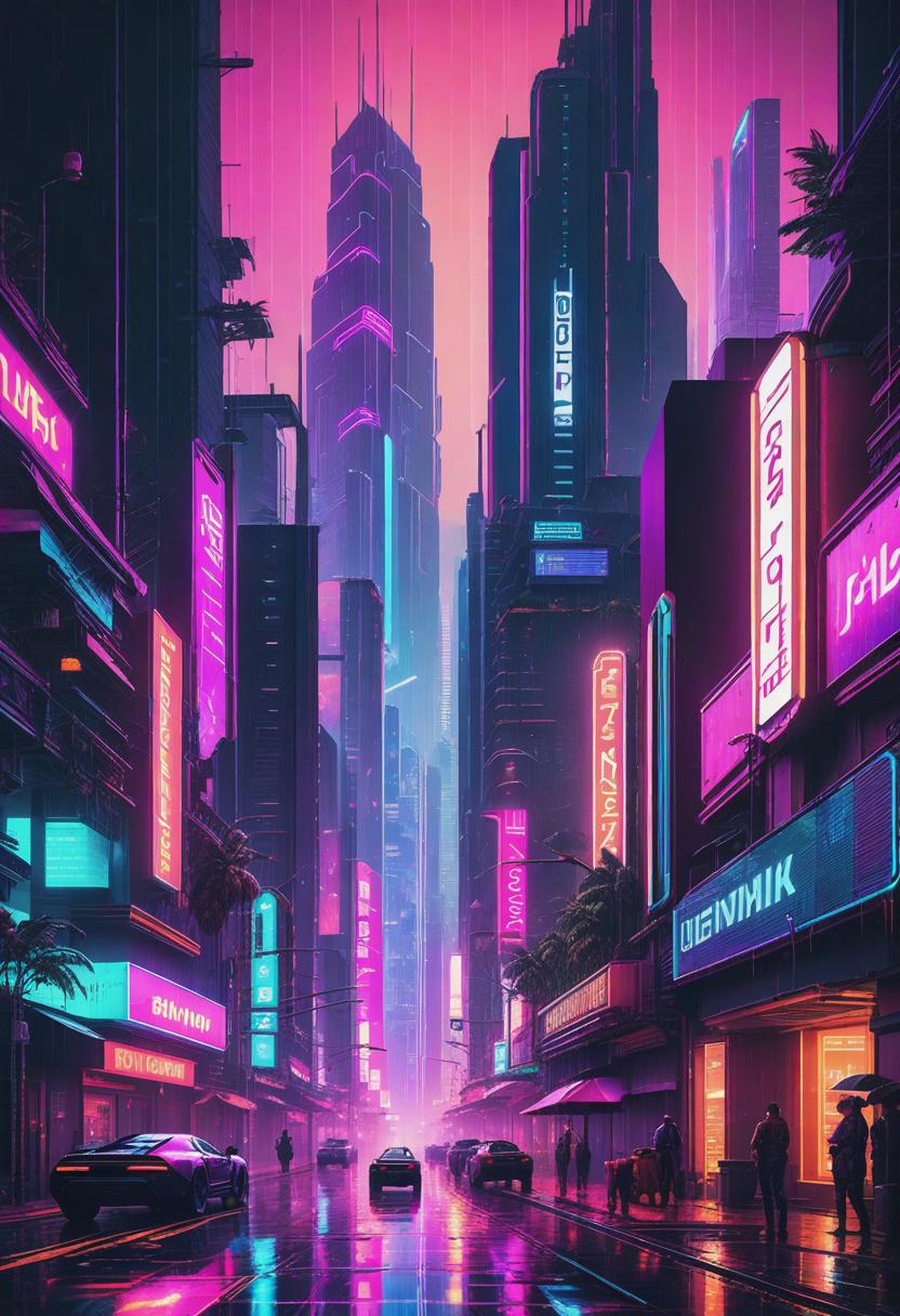  1. A vibrant neon cityscape rendered in a glitchy, pixelated style, with futuristic skyscrapers towering over a bustling cyberpunk street scene. The neon lights flicker and cast an otherworldly glow on the rain-soaked streets below. The overall aesthetic is reminiscent of 80s retro-futurism, with a touch of contemporary cyberpunk.


2. A mystical forest bathed in an ethereal, dreamlike glow, where fantastical creatures roam freely among vibrant flowers and sparkling streams. The style is a blend of impressionism and digital painting, with soft brushstrokes and a vibrant color palette. The scene evokes a sense of tranquility and magic, with hints of fantasy and wonder.


3. An abstract composition of geometric shapes and patterns, arranged i hyperrealistic, full body, detailed clothing, highly detailed, cinematic lighting, stunningly beautiful, intricate, sharp focus, f/1. 8, 85mm, (centered image composition), (professionally color graded), ((bright soft diffused light)), volumetric fog, trending on instagram, trending on tumblr, HDR 4K, 8K
