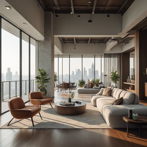  living room, high ceiling, modern interior design, large windows, soft smooth lighting, windows viewing a city, octane render, dslr, film grain, fujifilm xt3, hyperdetailed,high resolution, wide angle view hyperrealistic, full body, detailed clothing, highly detailed, cinematic lighting, stunningly beautiful, intricate, sharp focus, f/1. 8, 85mm, (centered image composition), (professionally color graded), ((bright soft diffused light)), volumetric fog, trending on instagram, trending on tumblr, HDR 4K, 8K