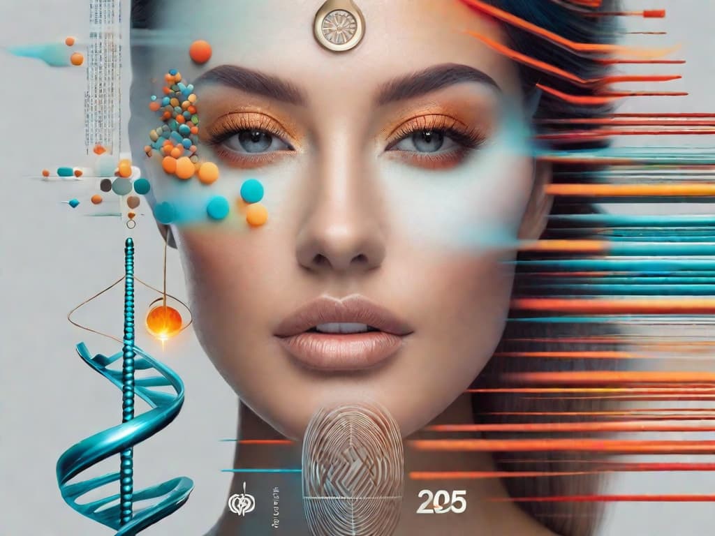  A rising graph overlaid on a medical background, featuring DNA strands, medical icons, and financial elements like currency symbols to represent the fusion of healthcare and investment growth. digital art, ilustration, no flares, clean hyperrealistic, full body, detailed clothing, highly detailed, cinematic lighting, stunningly beautiful, intricate, sharp focus, f/1. 8, 85mm, (centered image composition), (professionally color graded), ((bright soft diffused light)), volumetric fog, trending on instagram, trending on tumblr, HDR 4K, 8K