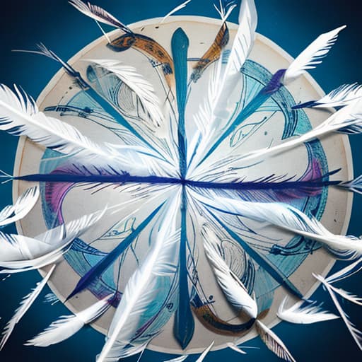  Generate artistic word feather music circle,