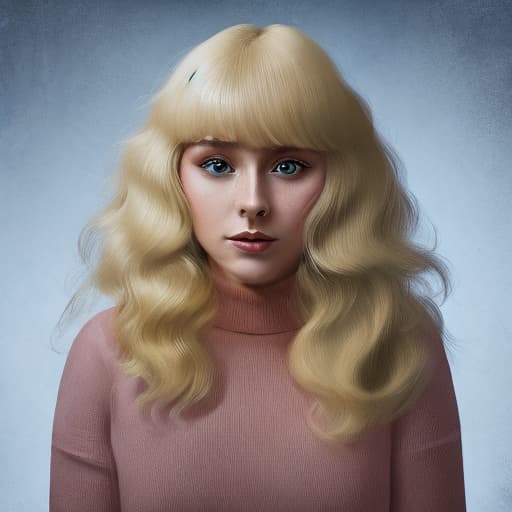 portrait+ style british queer youtuber blonde female face