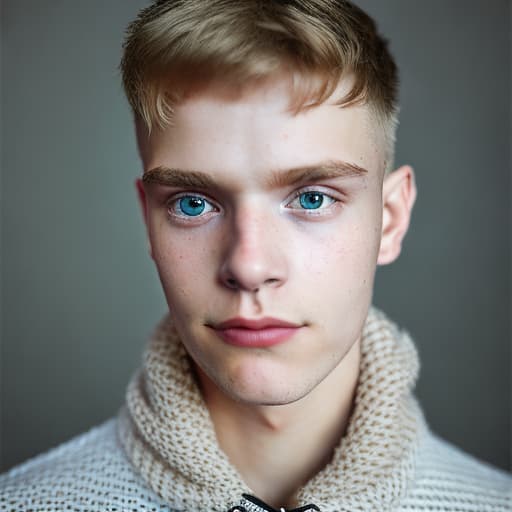 portrait+ style russian homosexual queer twink blonde very cute dude face