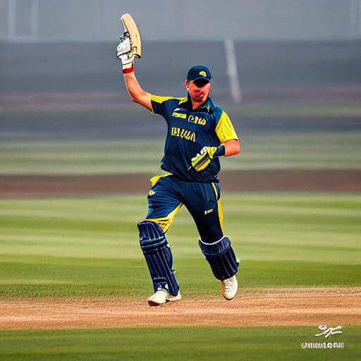  CRICKET BACKGROUND YELLOW COLOUR hyperrealistic, full body, detailed clothing, highly detailed, cinematic lighting, stunningly beautiful, intricate, sharp focus, f/1. 8, 85mm, (centered image composition), (professionally color graded), ((bright soft diffused light)), volumetric fog, trending on instagram, trending on tumblr, HDR 4K, 8K